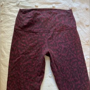 crop cheetah print align leggings